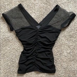 Top Maggy London black sheer XS